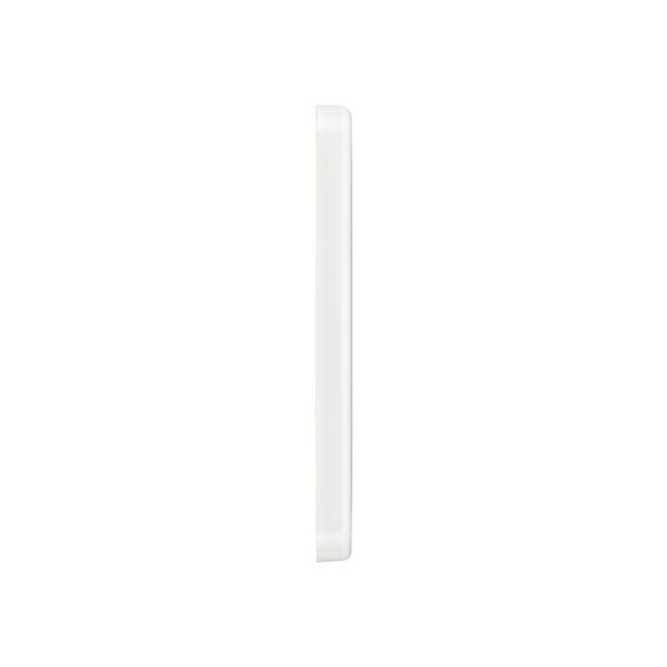 White Plastic Wall Exhaust Vent (Louvered) - Metal Bug Screen - Flush Mount - Side