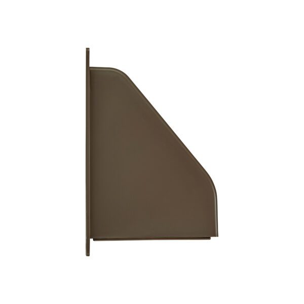 Brown Plastic Wall Exhaust Hood Dryer Vent - Damper - Removable Screen - Flat Flange - Flush Mount - Side