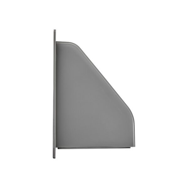 Gray Plastic Wall Exhaust Hood Dryer Vent - Damper - Removable Screen - Flat Flange - Flush Mount - Side