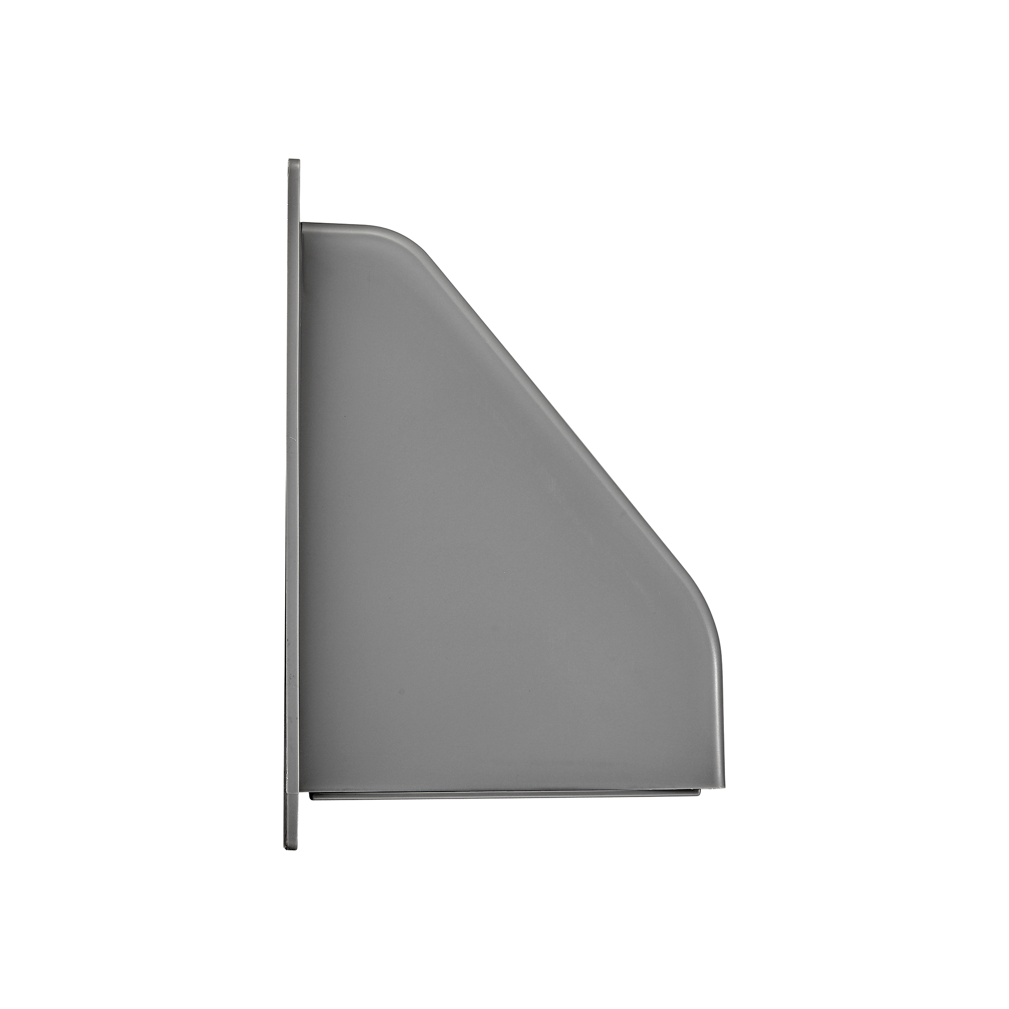 1471G-FF-NC-04 Gray Plastic Wall Exhaust Hood Dryer Vent - Damper - Removable Screen - Flat Flange - Flush Mount - Side