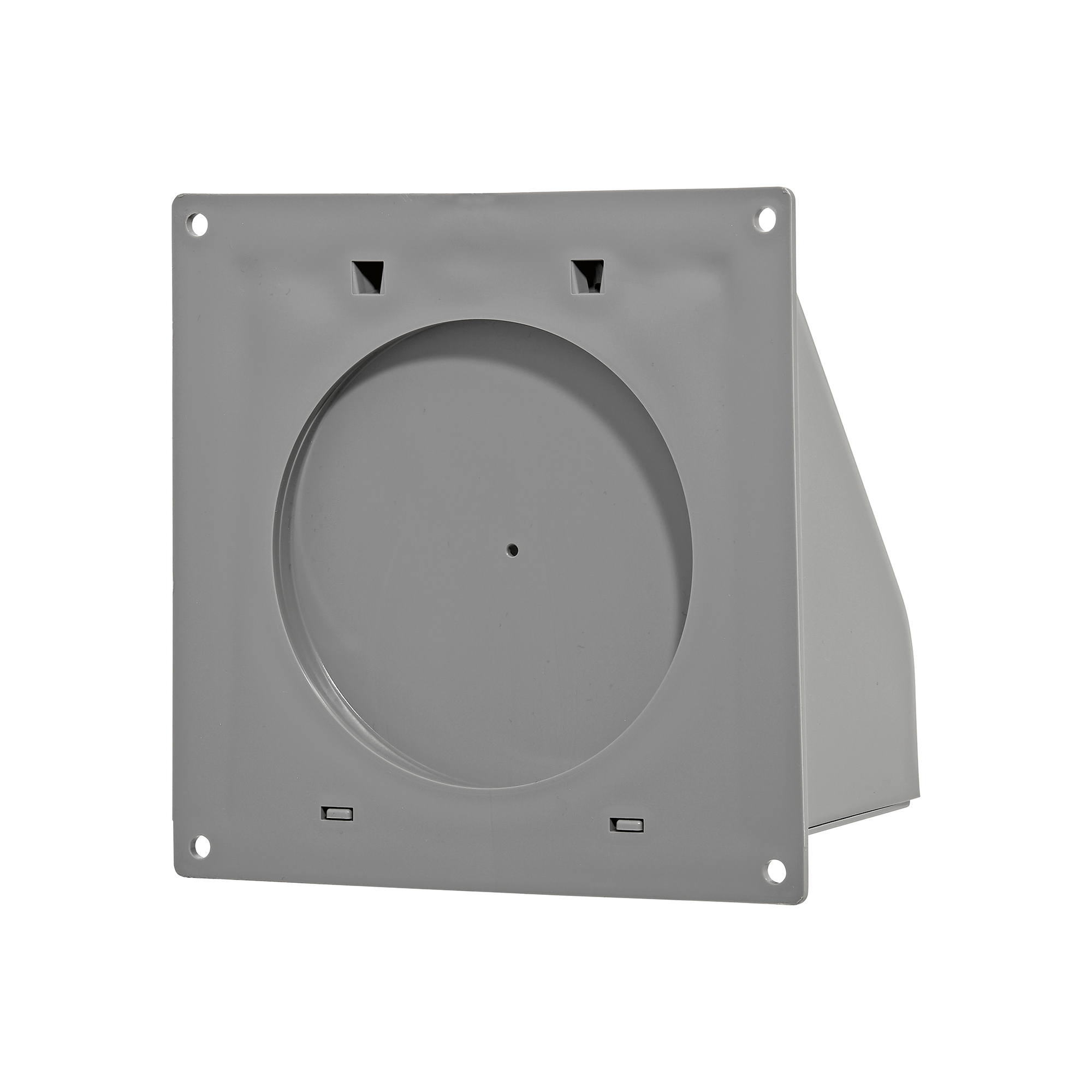 1471G-FF-NC-05 Gray Plastic Wall Exhaust Hood Dryer Vent - Damper - Removable Screen - Flat Flange - Flush Mount - Back Closed