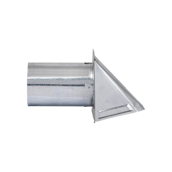 Galvanized Steel Fresh Air Intake Vent (No Damper) 1/4 inch Wire Mesh Screen - 6 inch Pipe - Side