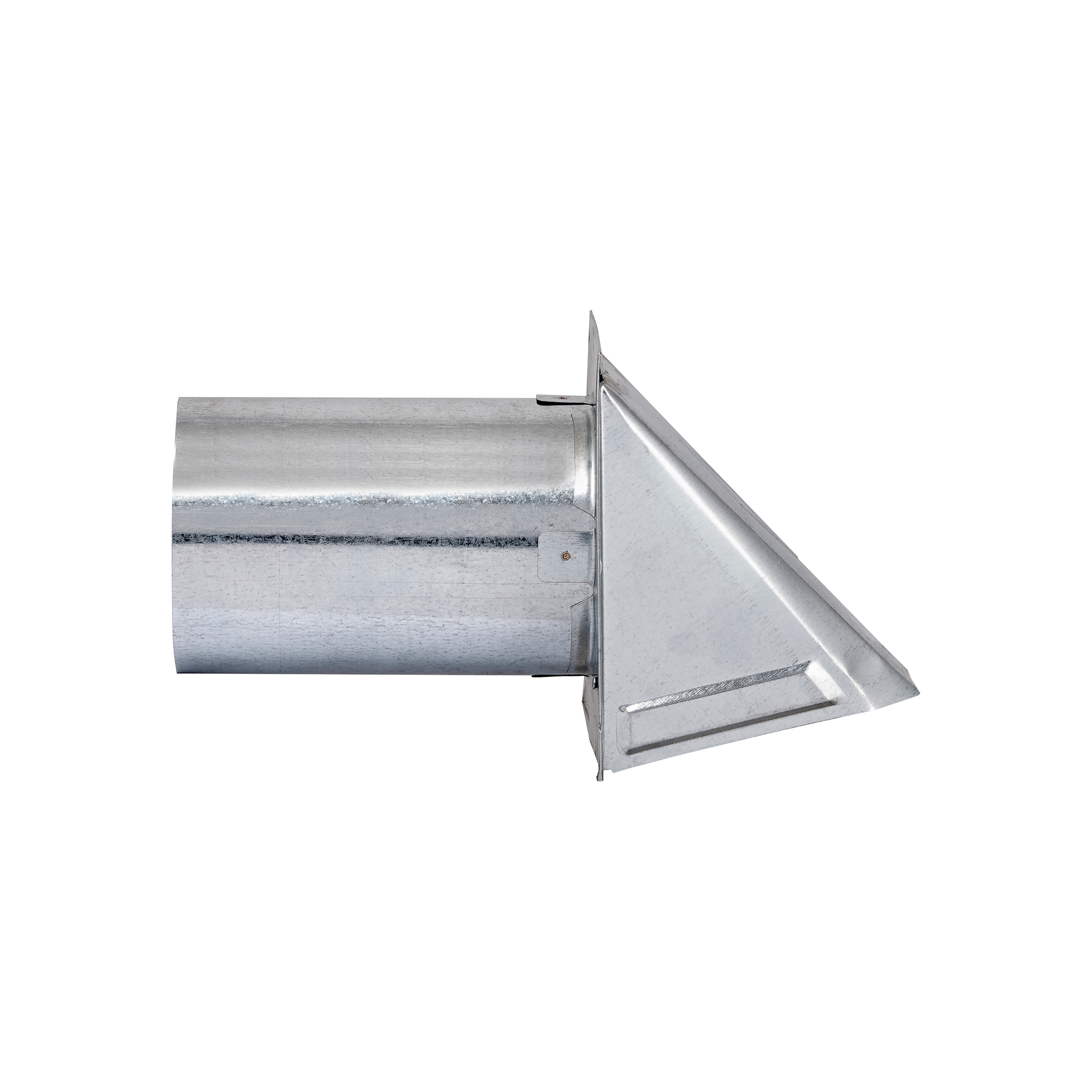 Galvanized Steel Fresh Air Intake Vent (No Damper) 1/4 inch Wire Mesh Screen - 6 inch Pipe - Side