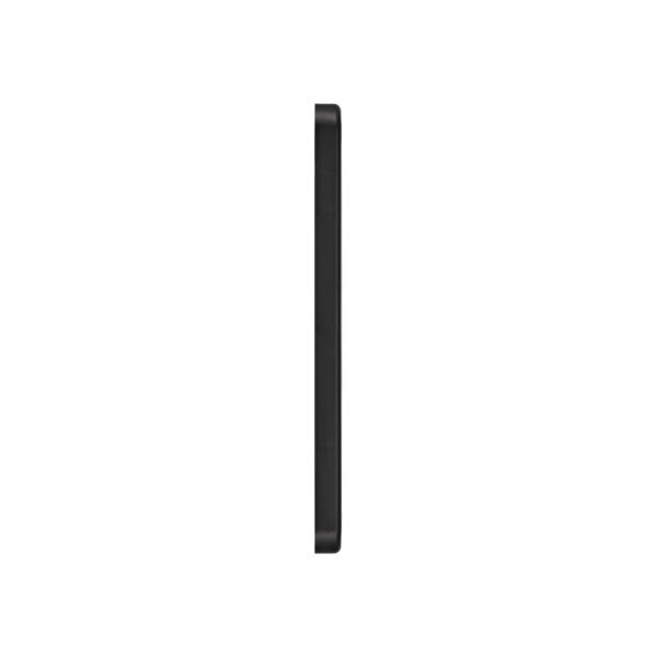 Black Plastic Wall Exhaust Vent (Louvered) - Metal Bug Screen - Flush Mount - Side