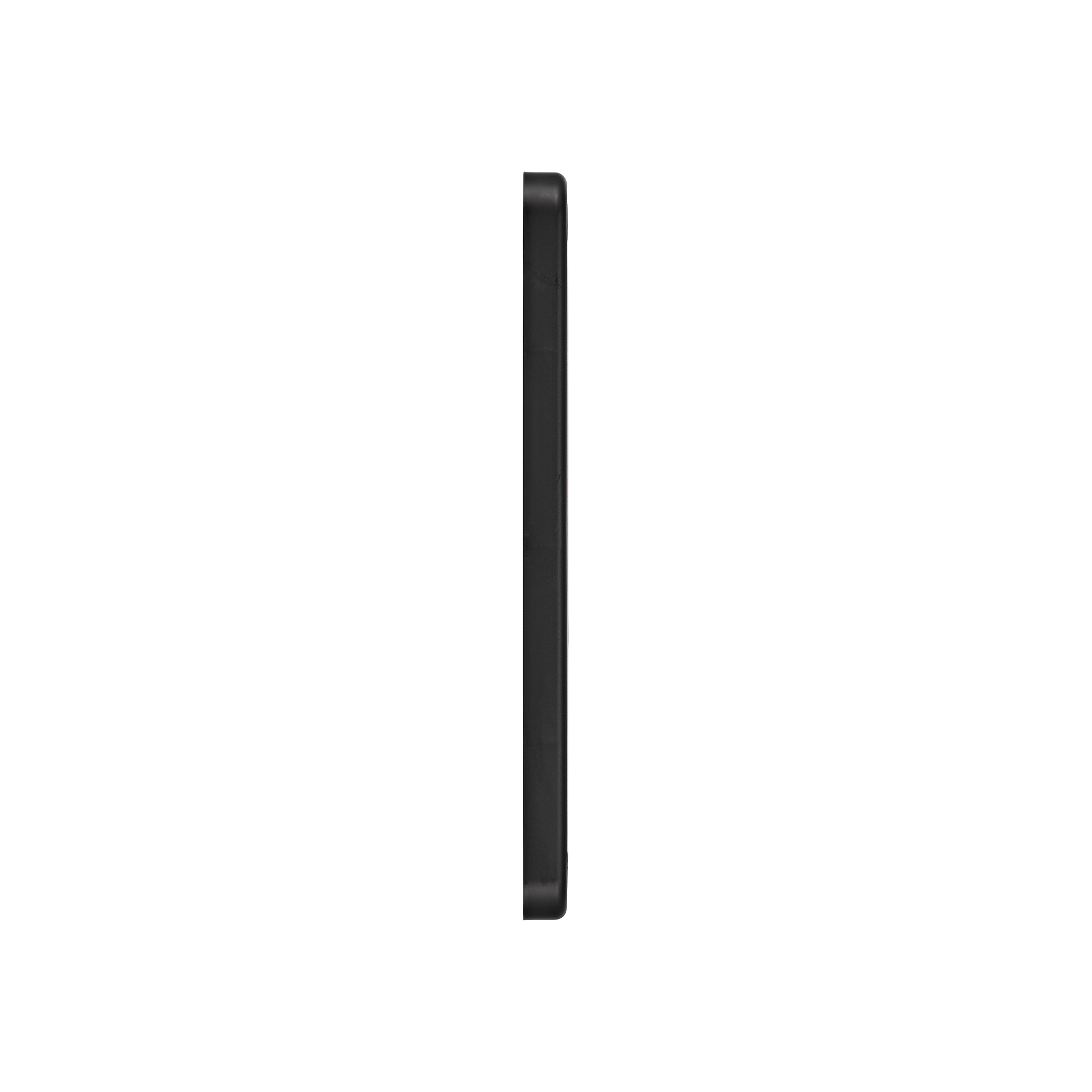 Black Plastic Wall Exhaust Vent (Louvered) - Metal Bug Screen - Flush Mount - Side