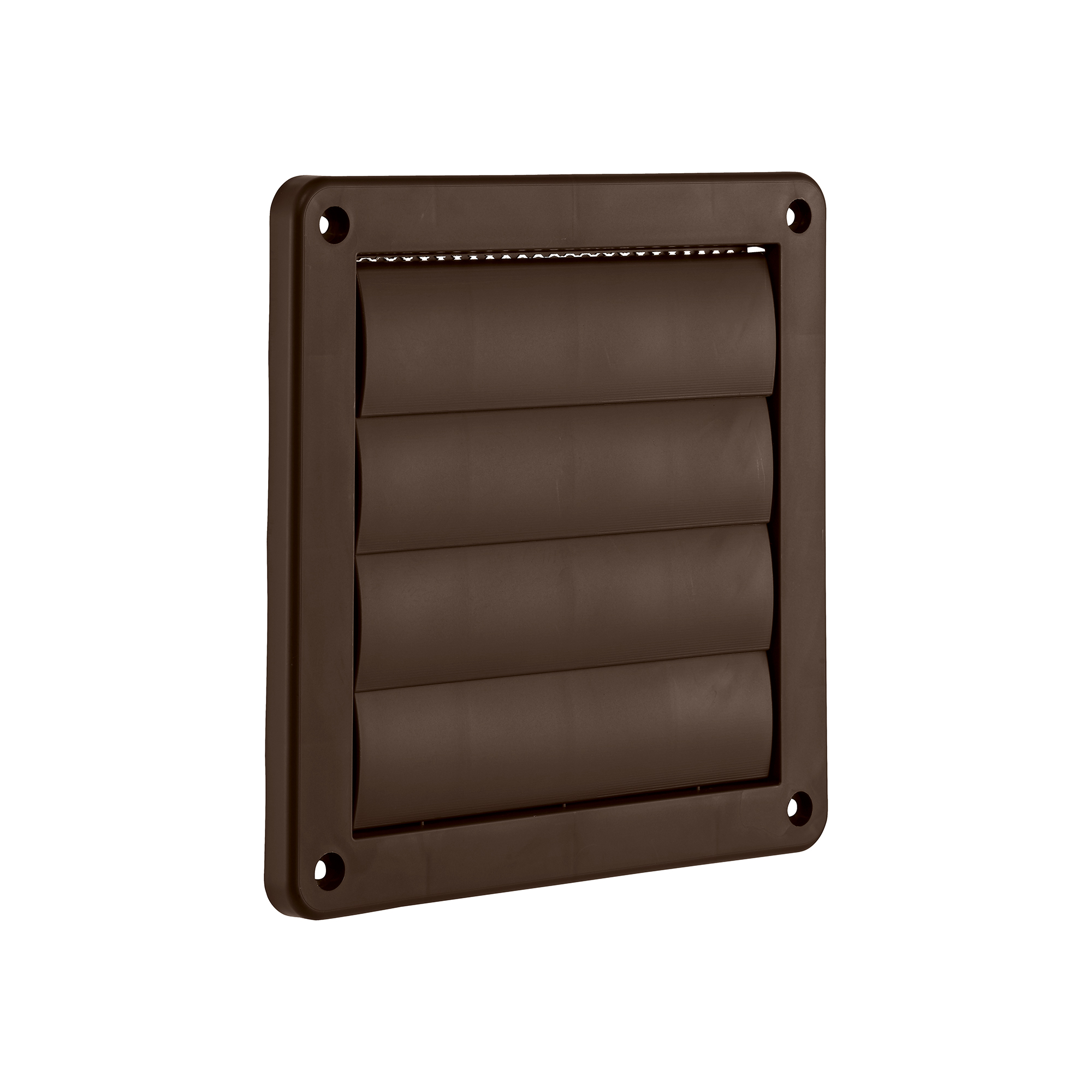 Exhaust Vent - 6 inch Brown Plastic Louvered Vent #361BS-NC
