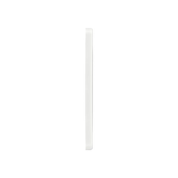 White Plastic Wall Exhaust Vent (Louvered) - Metal Bug Screen - Flush Mount - Side