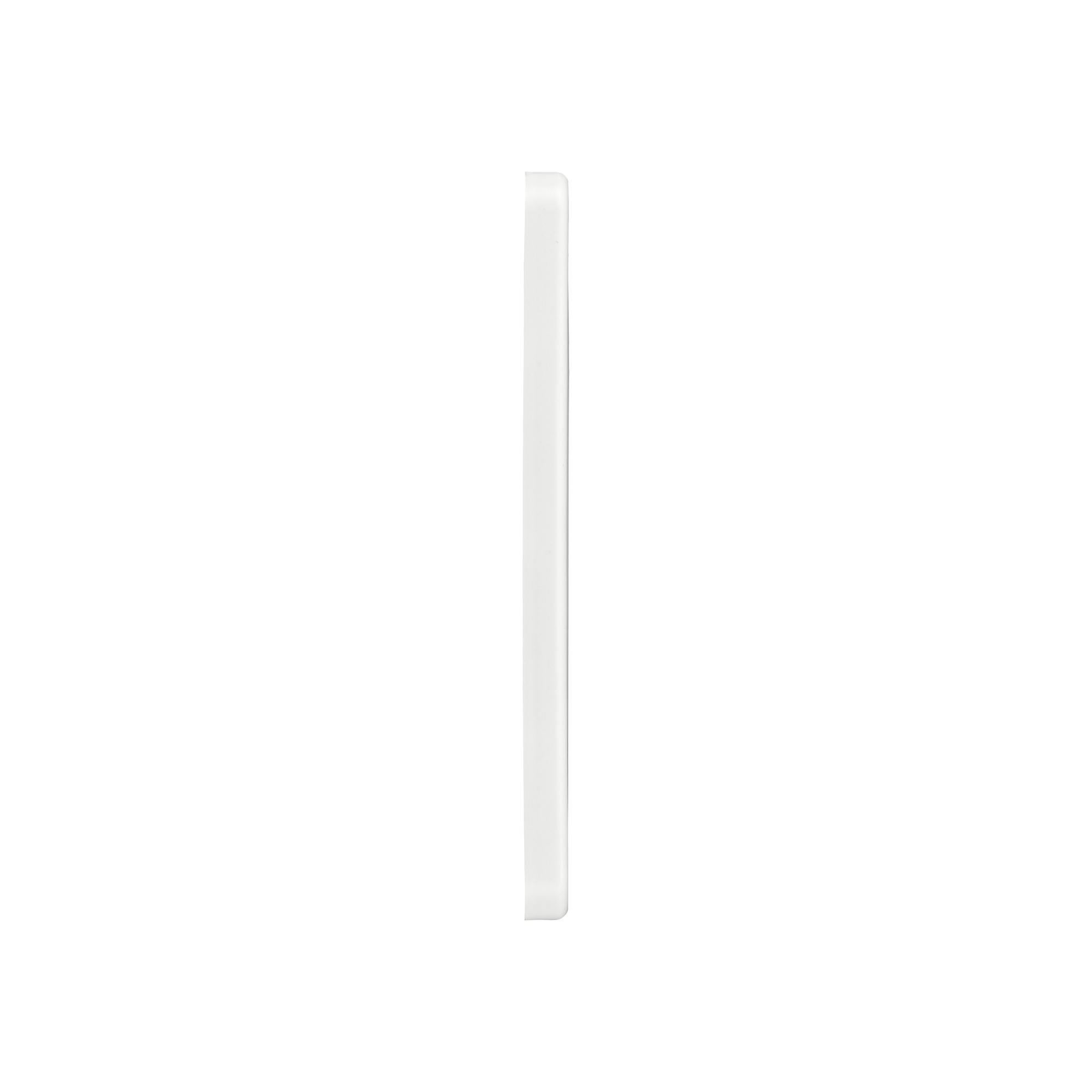 White Plastic Wall Exhaust Vent (Louvered) - Metal Bug Screen - Flush Mount - Side