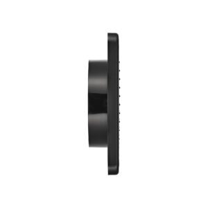 Black Plastic Fresh Air Intake Vent (Mini Louver) - Metal Bug Screen - Side