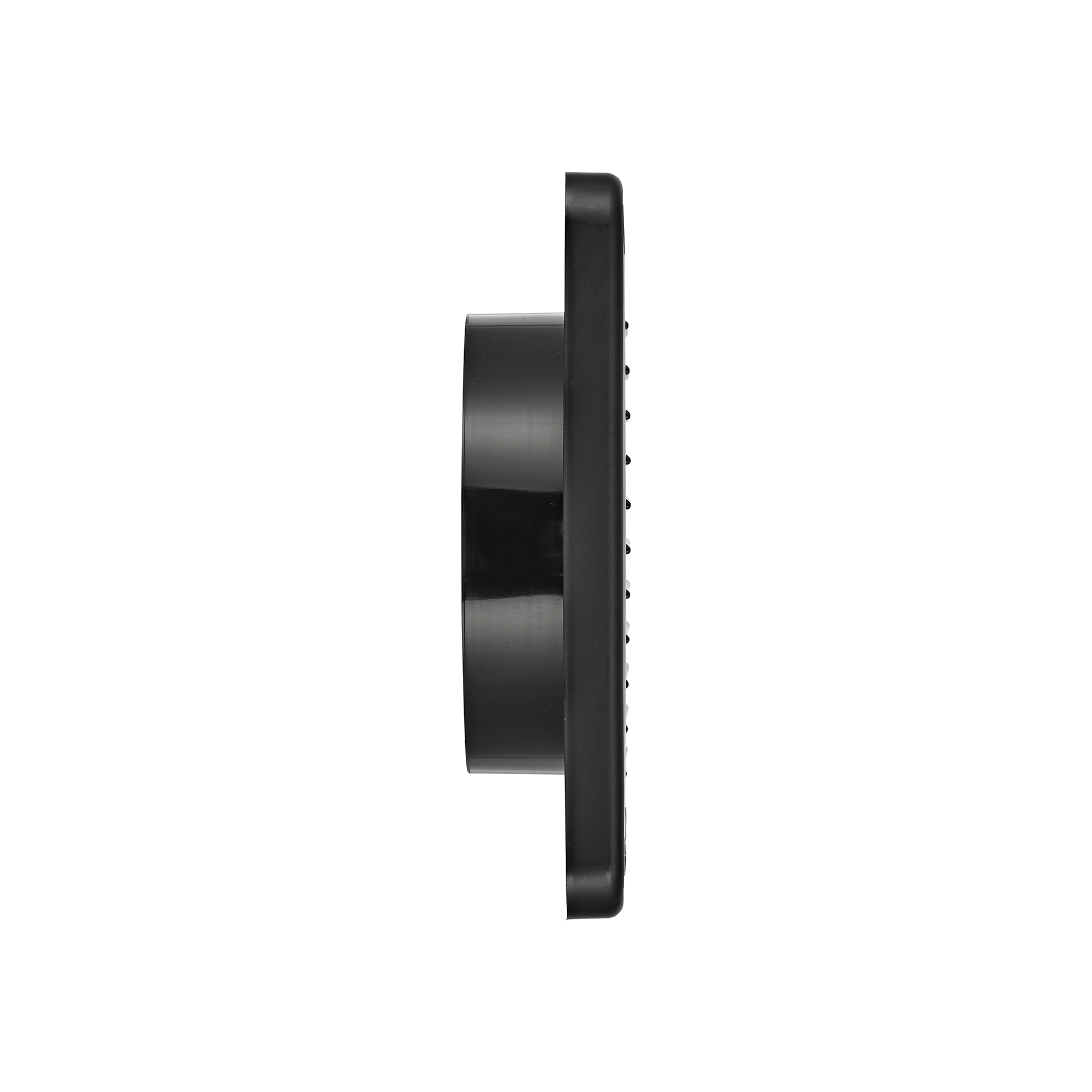 Black Plastic Fresh Air Intake Vent (Mini Louver) - Metal Bug Screen - Side