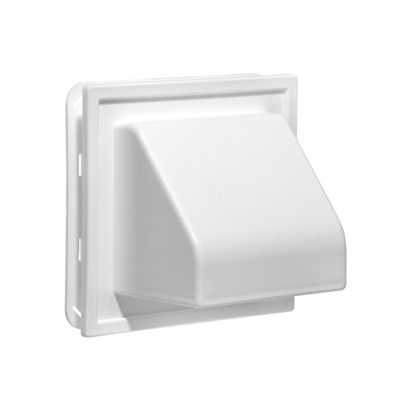 Dryer Vent - 4 inch Exhaust J-Channel Hood Vent #1471W-JC