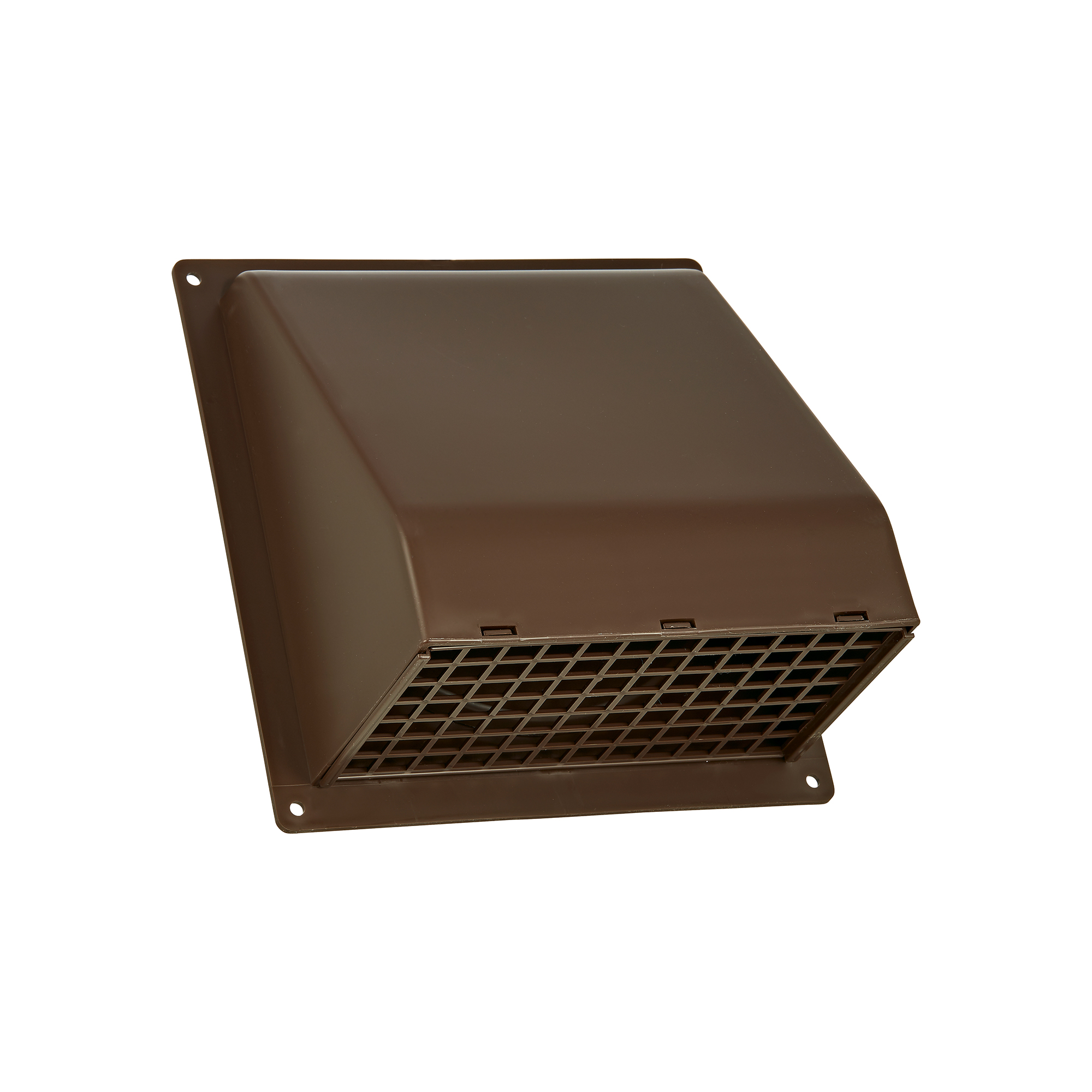 3510B-FF-01 Brown Plastic Wall Exhaust Hood Bath Fan Vent - Spring Damper - Removable Screen - 1-1/2 inch Collar - Flat Flange - Front Closed