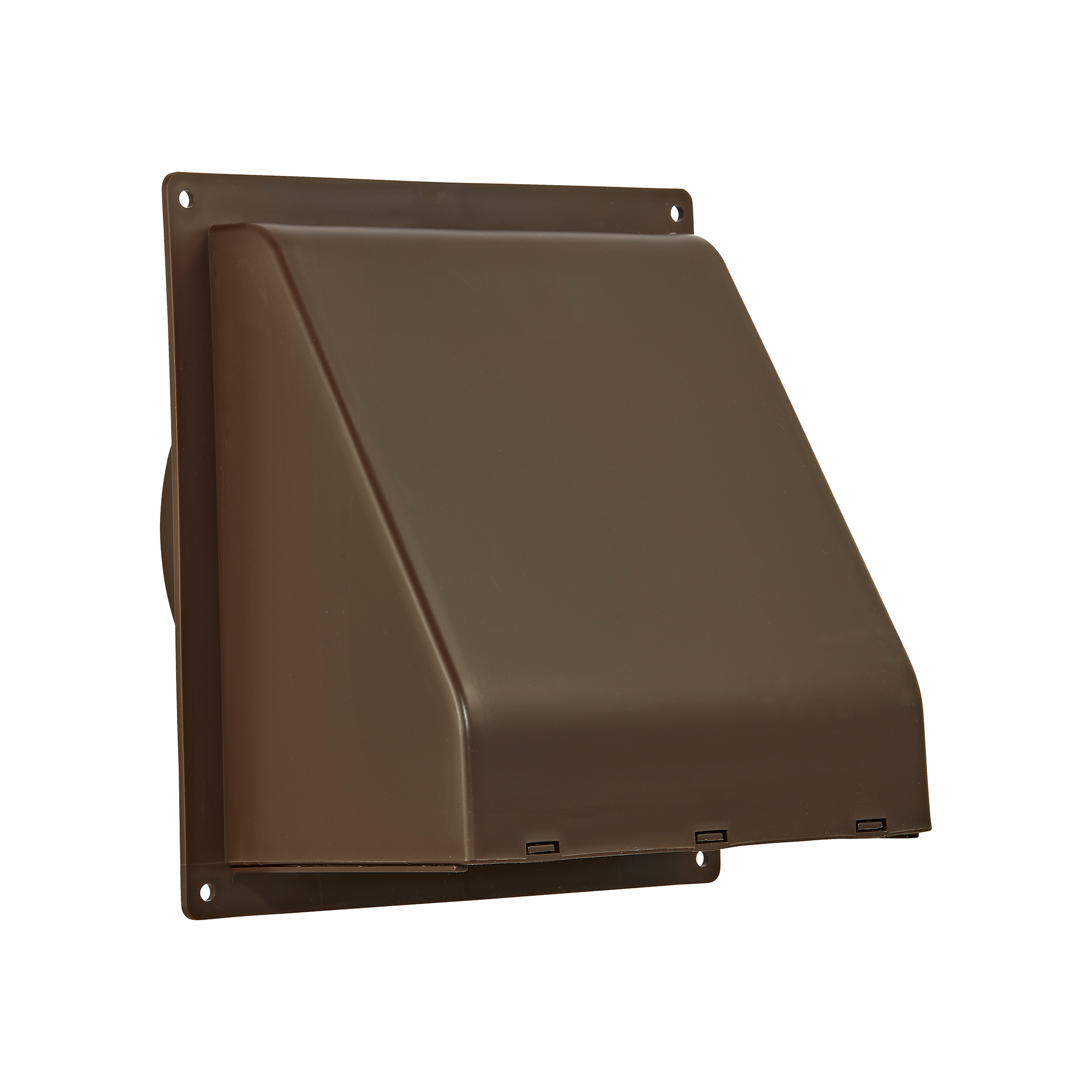 3510B-FF-03 Brown Plastic Wall Exhaust Hood Bath Fan Vent - Spring Damper - Removable Screen - 1-1/2 inch Collar - Flat Flange - Front