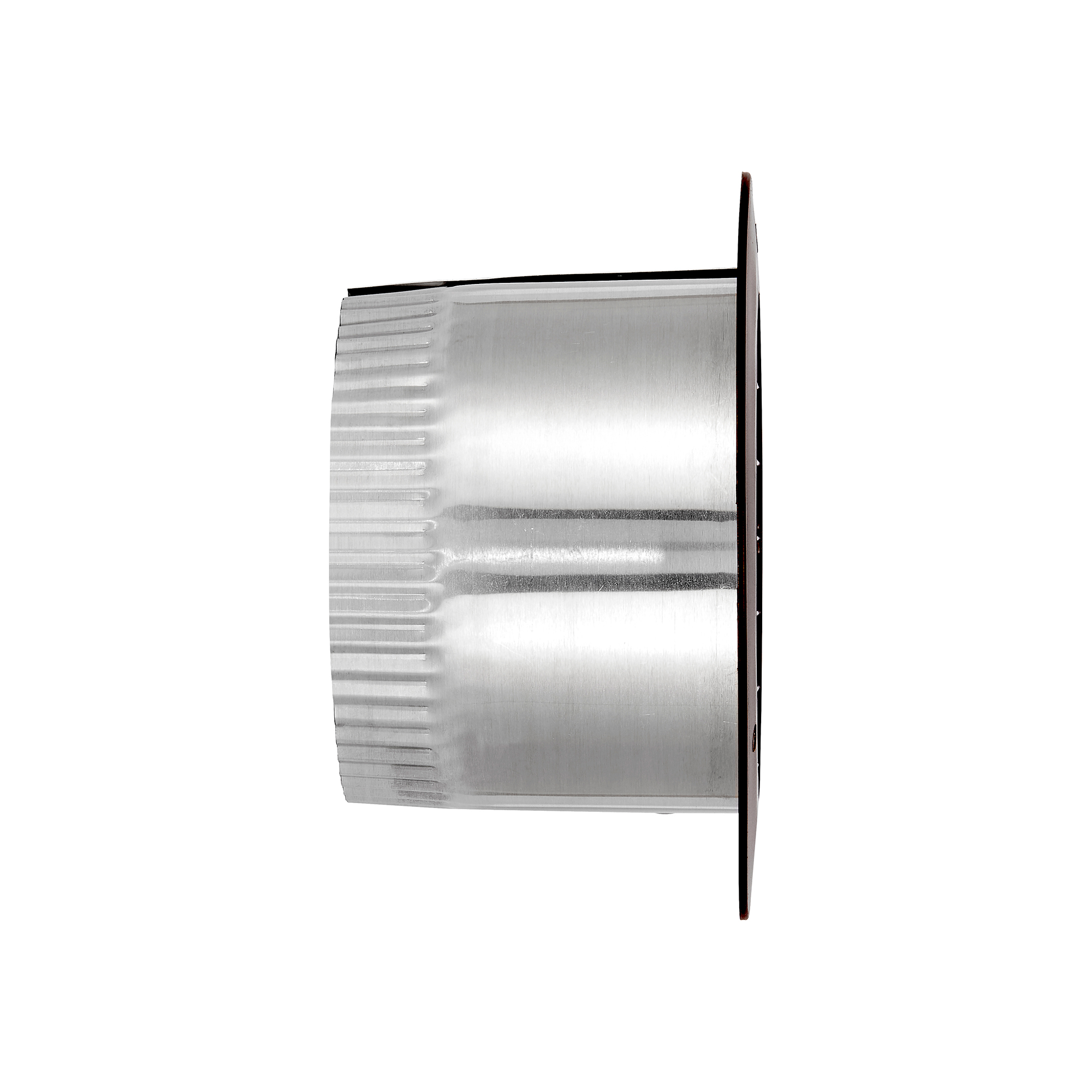 174BTP-SH-03 Brown Plastic Flush Mount Round Vent - Screw Holes - 3 inch Pipe - Side