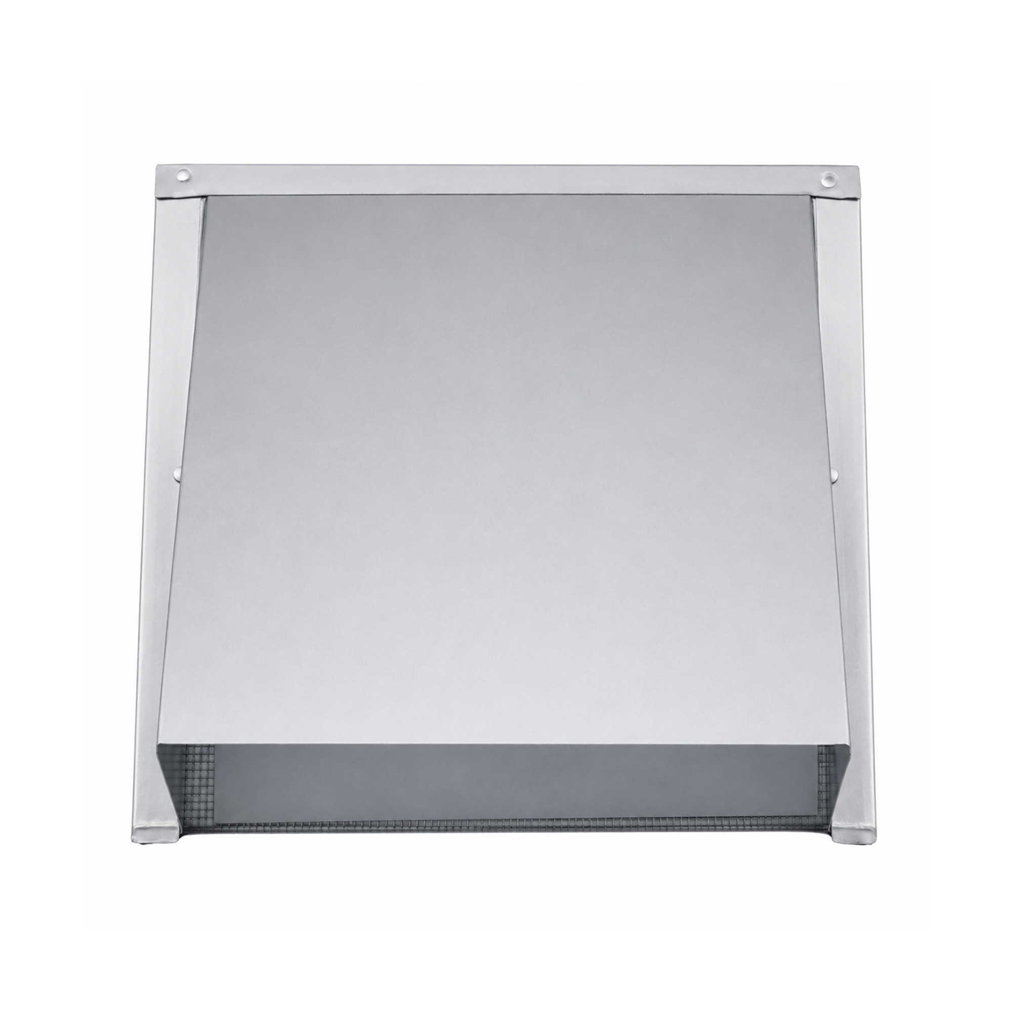 Galvanized Steel Wall Exhaust Hood Exhaust Vent - Spring Damper - 1/8 inch Wire Mesh Screen - Flush Mount - Front